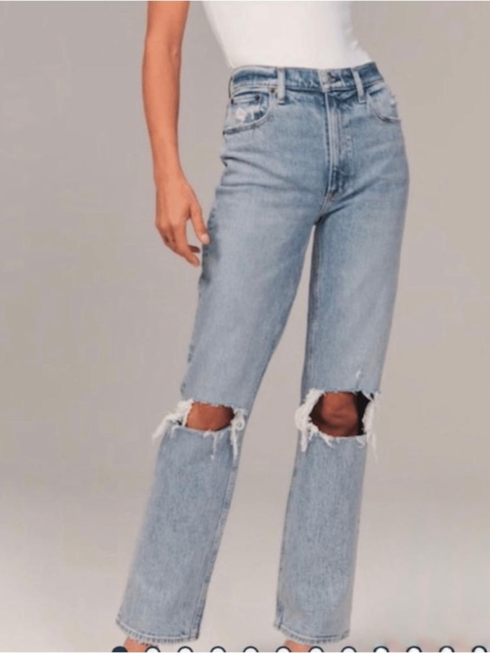Abercrombie & Fitch the 90s straight ultra high rise size 26 Long